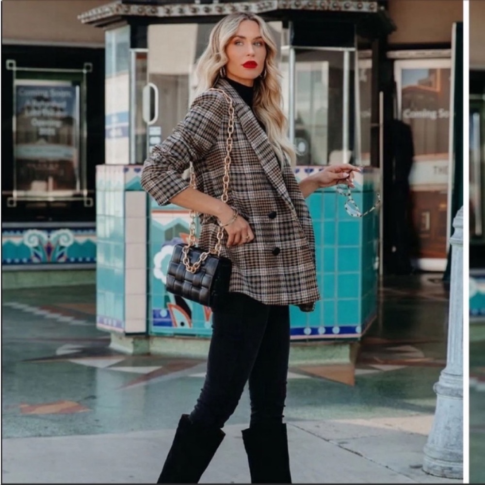 Vici Plaid Blazer Jacket - image 1